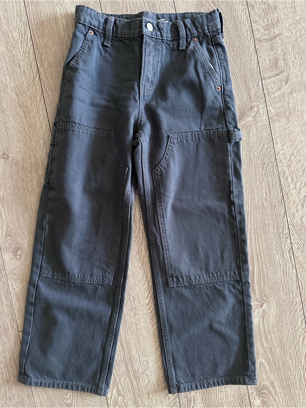 Baggy Cargo Workwear Dark Gray Kids Carpenter Jeans